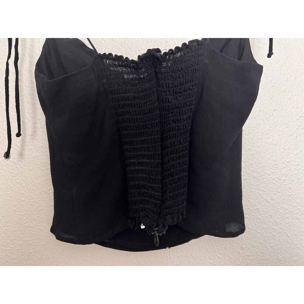 Reformation Liza Top Black Size 0 Cami Tank Spaghetti Strap Sweetheart Neckline - Picture 9 of 14